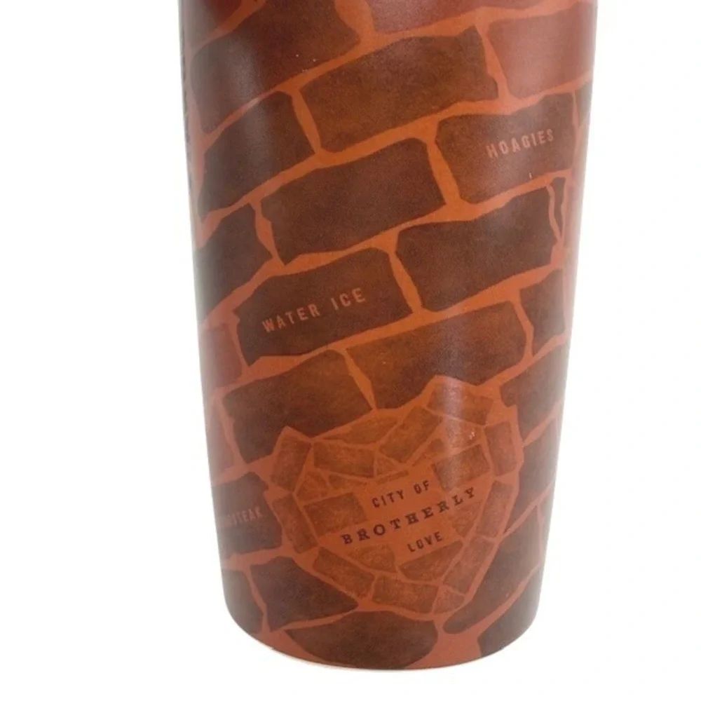 Starbucks Philadelphia City of Brotherly Love Brick Ceramic Travel Tumbler 12oz - Picture 3 of 5